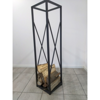 Solidny stojak na drewno kominkowe